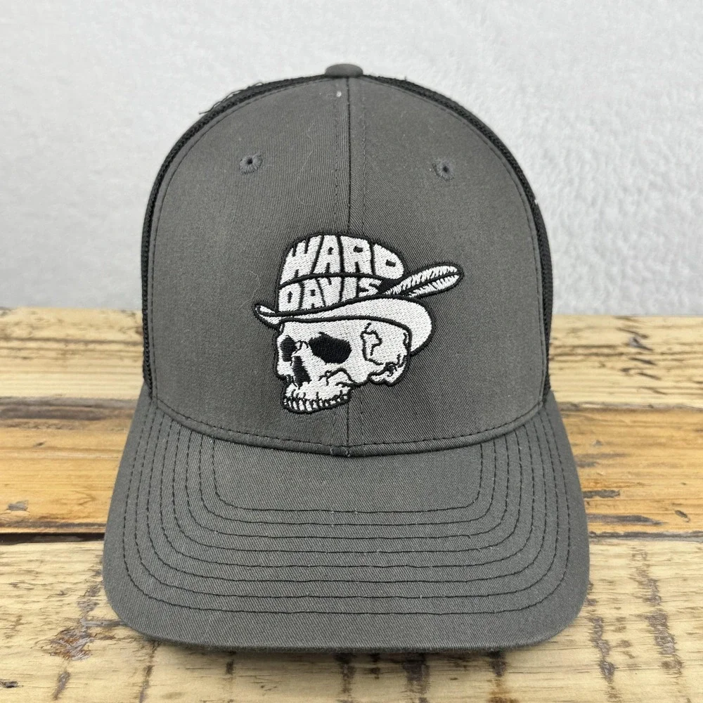 Richardson Ward Davis Hat Mens One Size Style 112‎ Trucker Snapback Mesh Gray